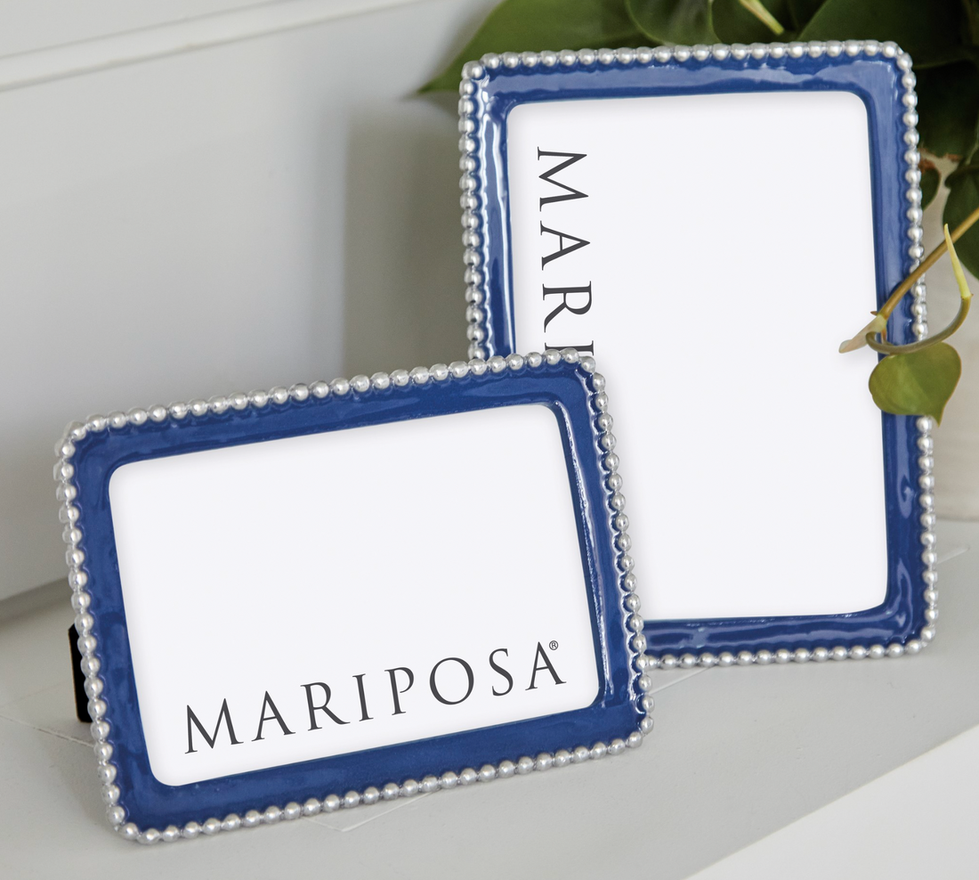 Beaded Blue 4 x 6 Frame