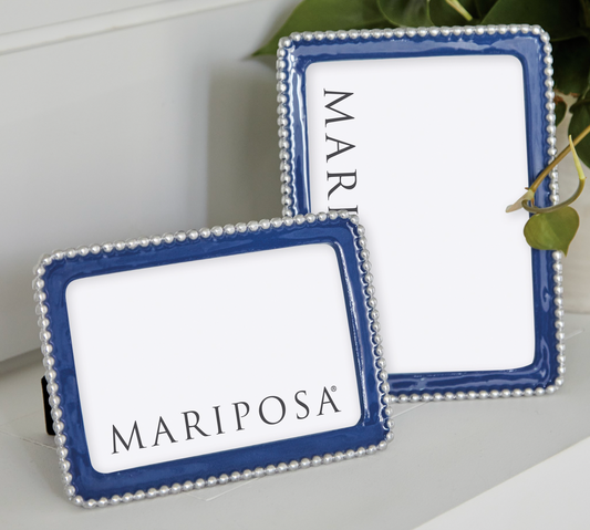 Beaded Blue 4 x 6 Frame