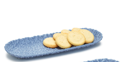 Blue Hydrangea Porcelain Tidbit / Cracker Dish