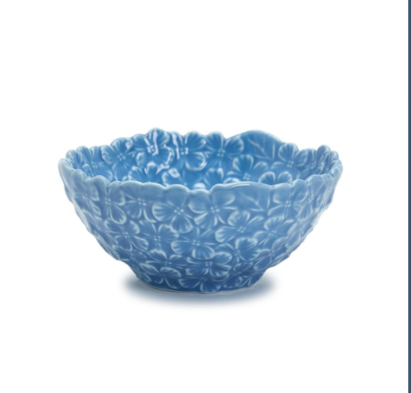 Blue Hydrangea Porcelain Tidbit Bowl