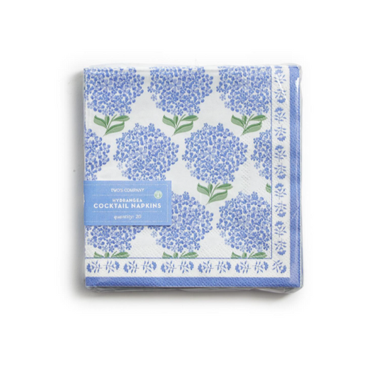 Hydrangea 3 Ply Cocktail Napkin