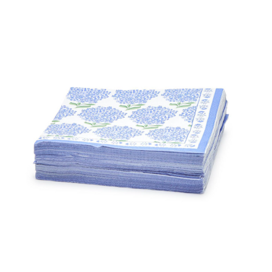 Hydrangea 3 Ply Cocktail Napkin