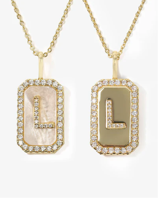 Love Letters Double-Sided Necklace Gold L