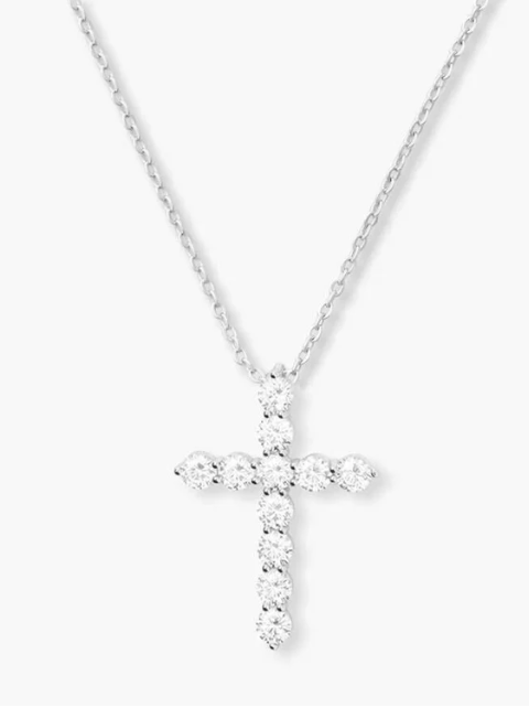 "Oh She Fancy" Small Cross Pendant Silver