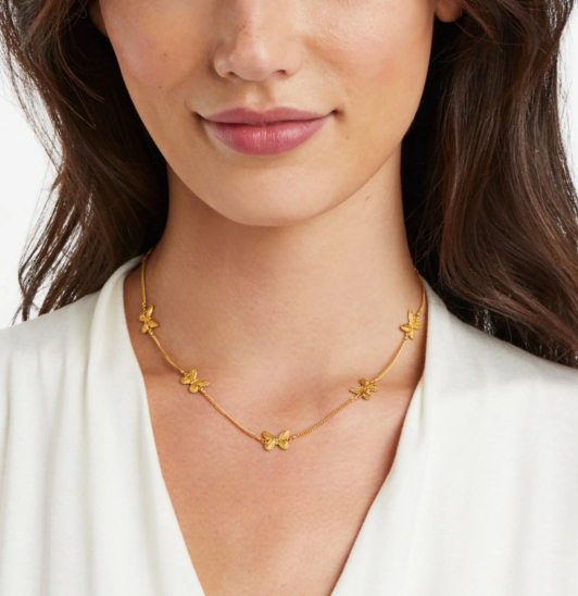 Butterfly Delicate Station Necklace