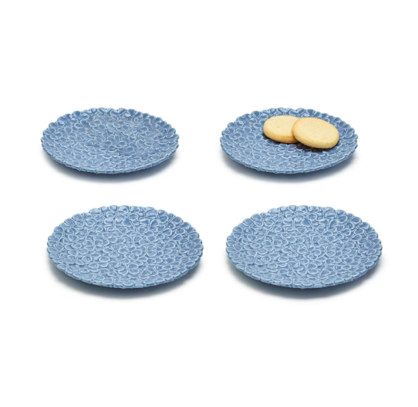 Blue Hydrangea Porcelain Tidbit Dish