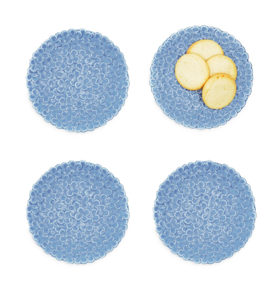 Blue Hydrangea Porcelain Tidbit Dish