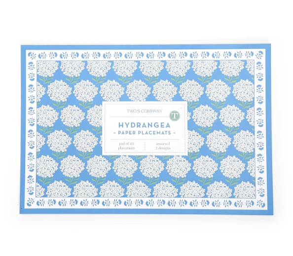 Hydrangea 40 Pc Paper Placemat Book