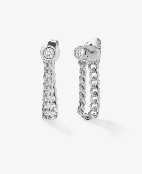 Baby Julian Soft Chain Hoops Silver
