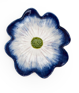 Hand Painted Forget Me Not Trinket Tray