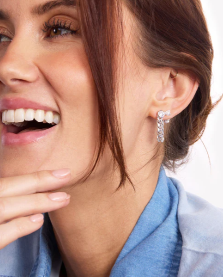 Julian Soft Chain Hoops Silver
