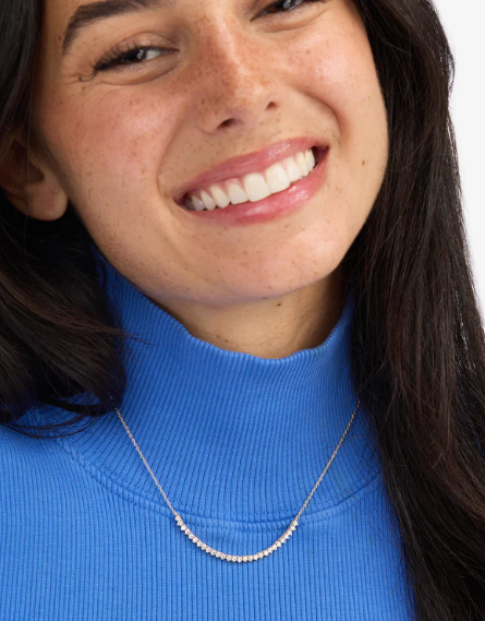 Baby Not Your Basic Tennis Chain Necklace Silver