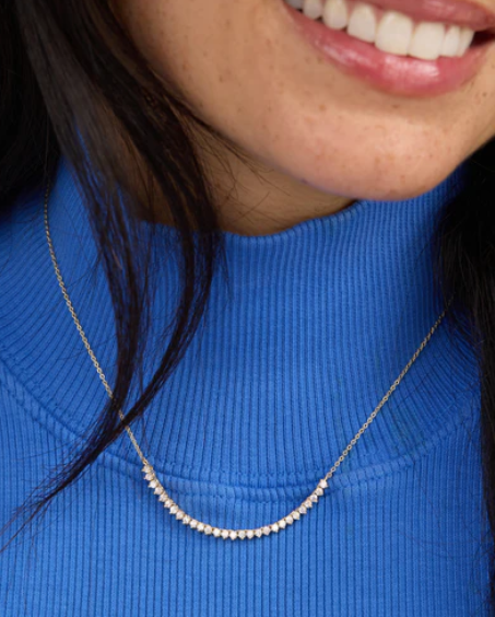 Baby Not Your Basic Tennis Chain Necklace Silver