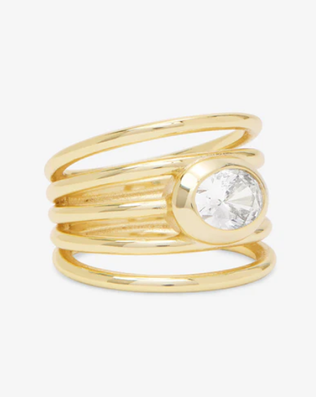 She's a Boss Stacked Ring Gold