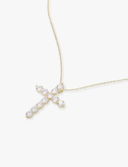 "Oh She Fancy" Cross Pendant Gold