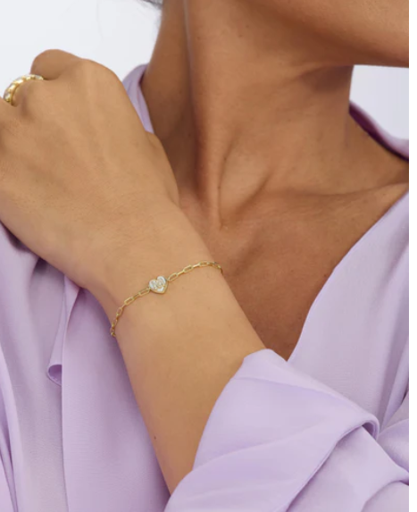 Baby Love Letters Heart Bracelet