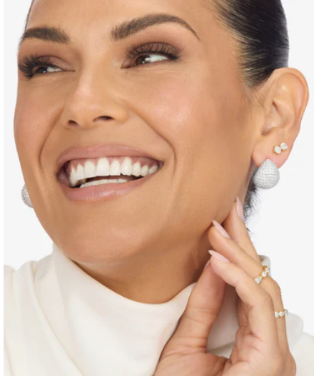 Norah Pave Earrings Silver