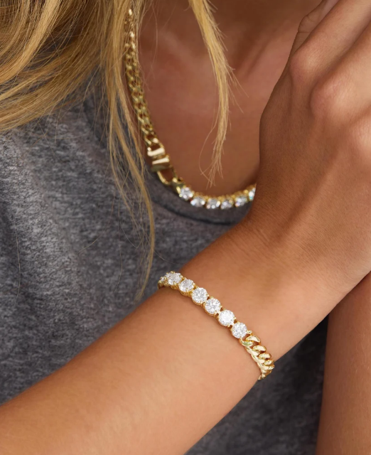 Julian Loves Diamonds Bracelet - Gold 6.8mm