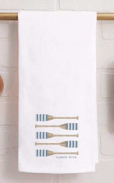 Narrow River Oars Tea Towel