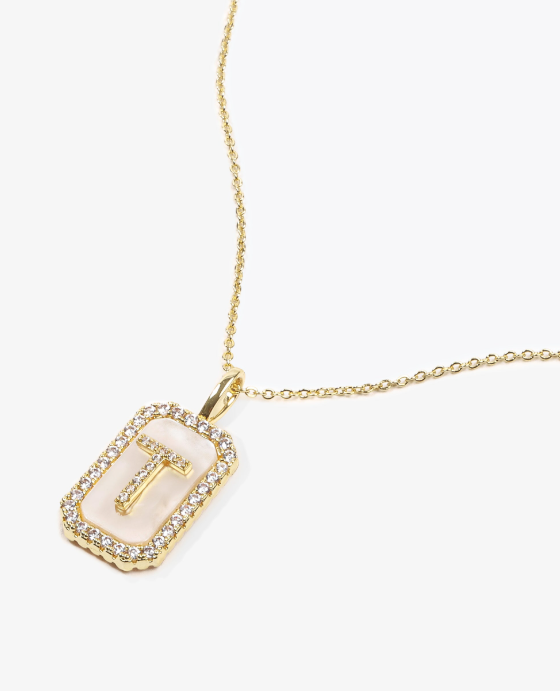 Love Letters Double-Sided Necklace Gold T