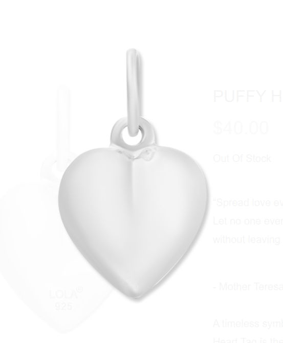 Puffy Heart Silver