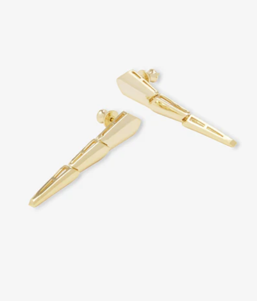 XL Serpent Drop Earrings Gold