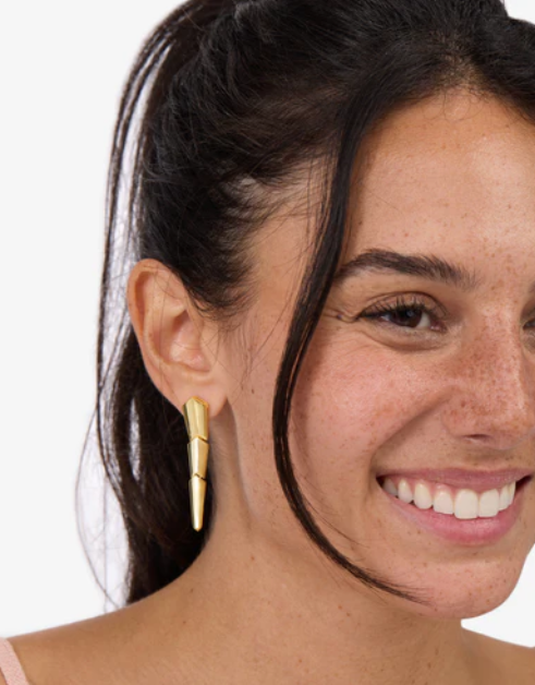 XL Serpent Drop Earrings Gold