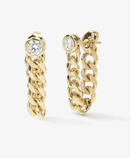 Julian Soft Chain Hoops Gold