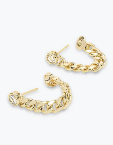 Julian Soft Chain Hoops Gold