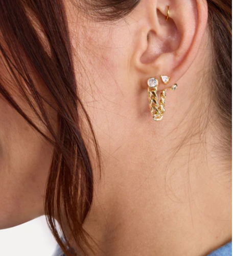 Julian Soft Chain Hoops Gold