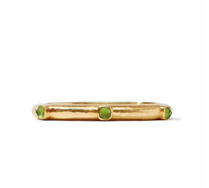 Catalina Stone Hinge Bangle Iridescent Palmetto Green