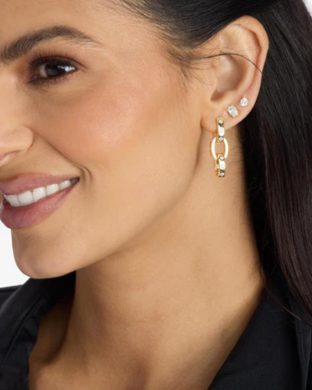 Ashley Chain Convertible Earring Gold