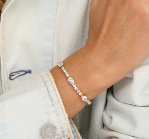 The Maven Tennis Bracelet - Diamond Gold