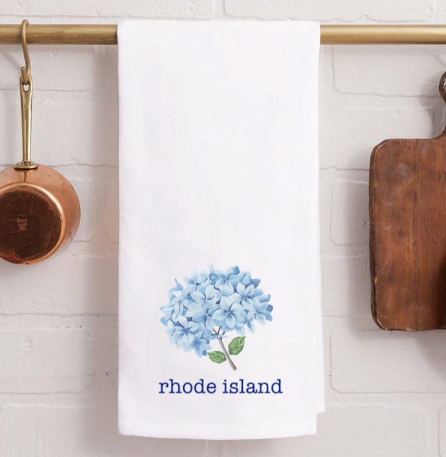 Rhode Island Hydrangea Tea Towel