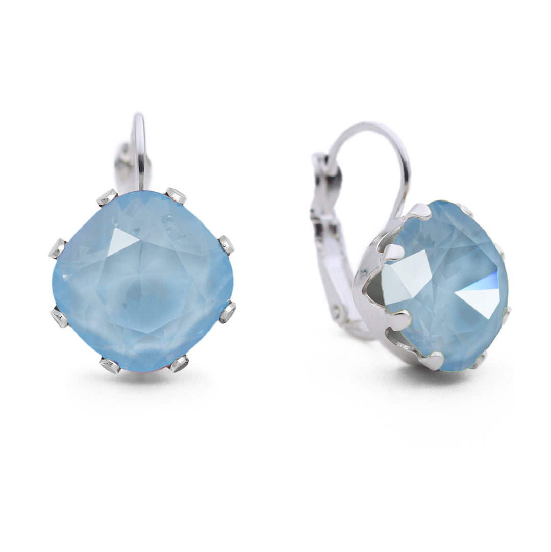 Something Blue Leverback Earrings