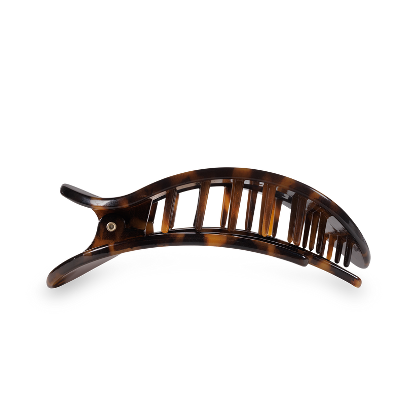 Tortoise Medium Flat Round Hair Clip