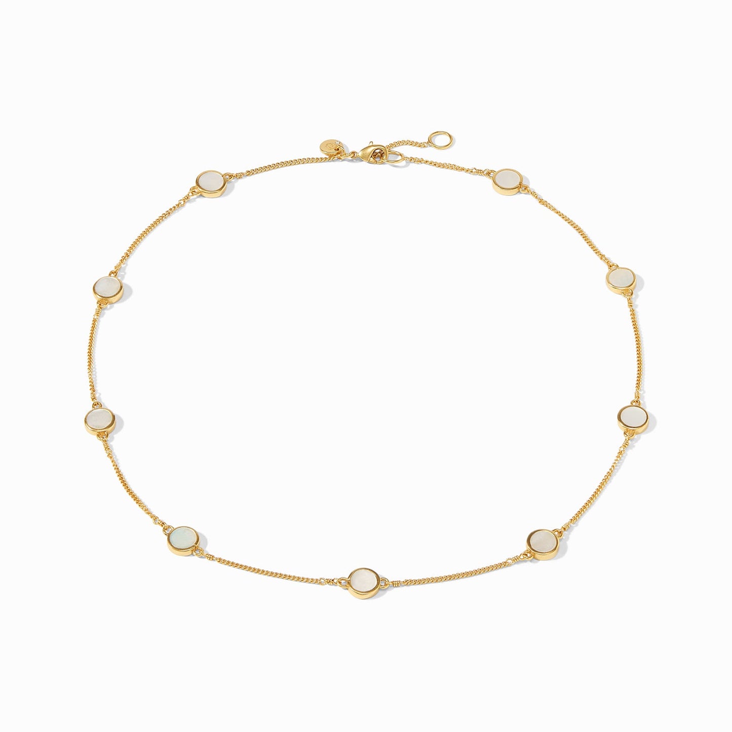 Valencia Delicate Station Necklace Mother of Pearl