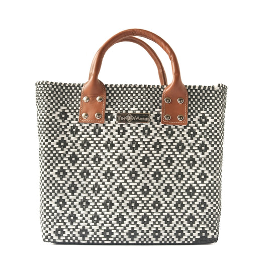 Panda Large Woven Crossbody Bag - Tan Leather