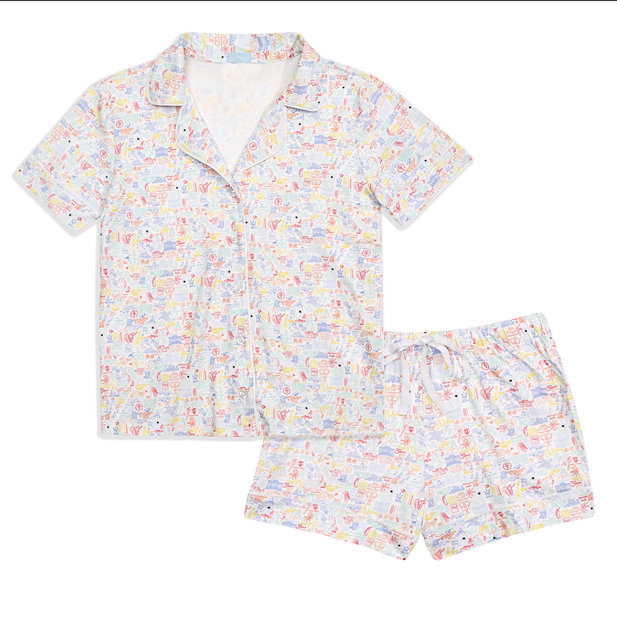 Rhode Island Women’s Button Front Short Pajama Set