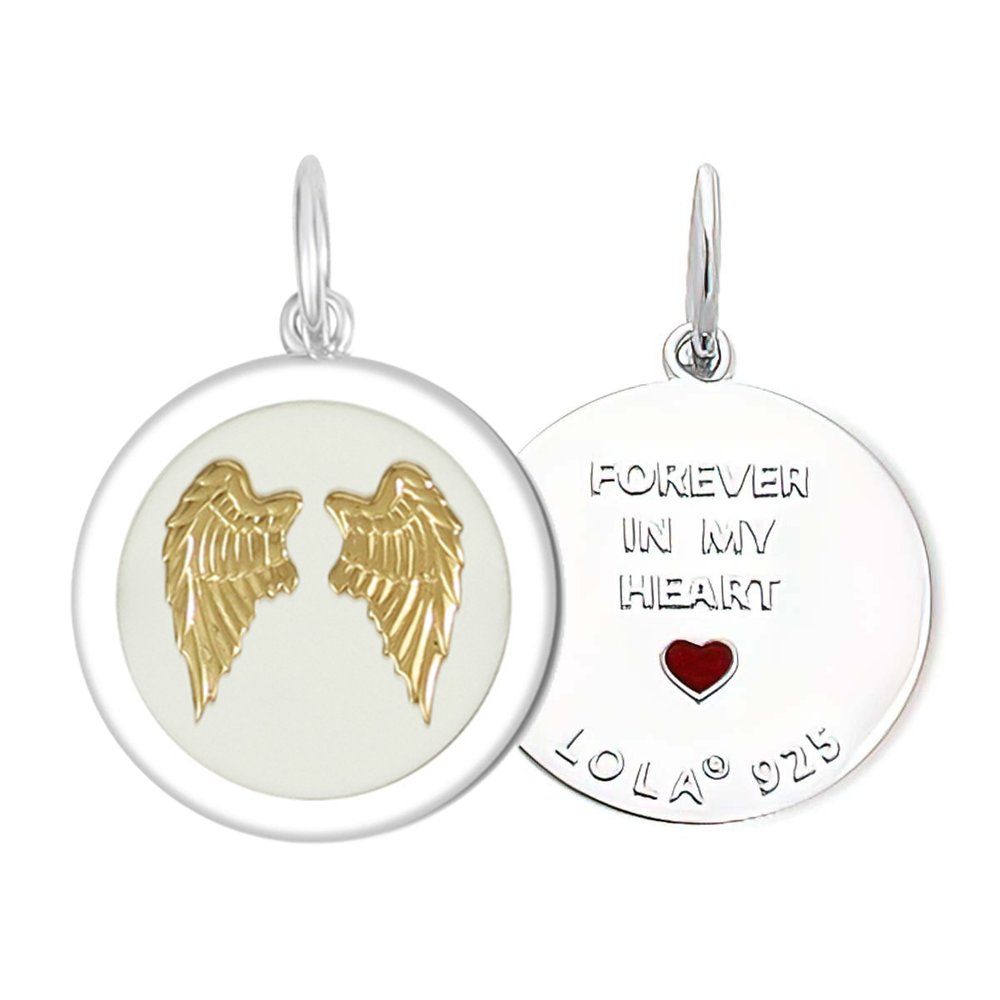 Angel Wings Heart Gold