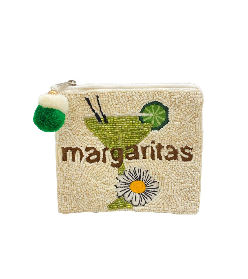 Margaritas Beaded Coin Pouch