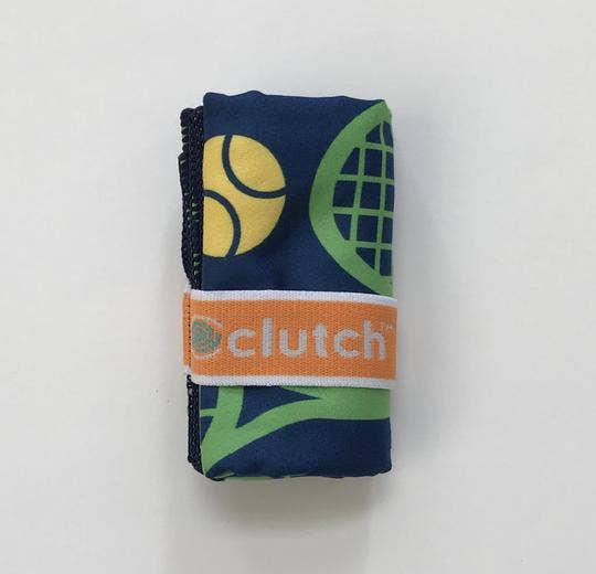 Tennis Towel - Navy & Green Racquets