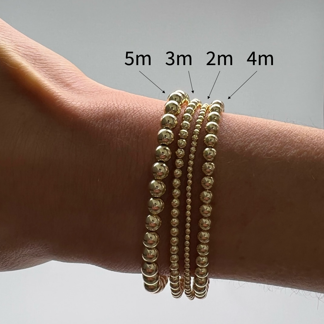 3MM 14K Gold Filled Stretch Bracelet – Waterproof & Timeless
