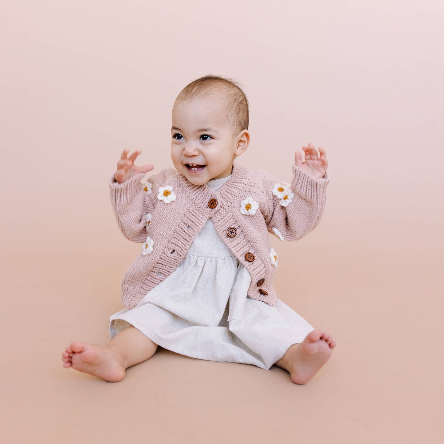 Blush Flower Baby Cardigan