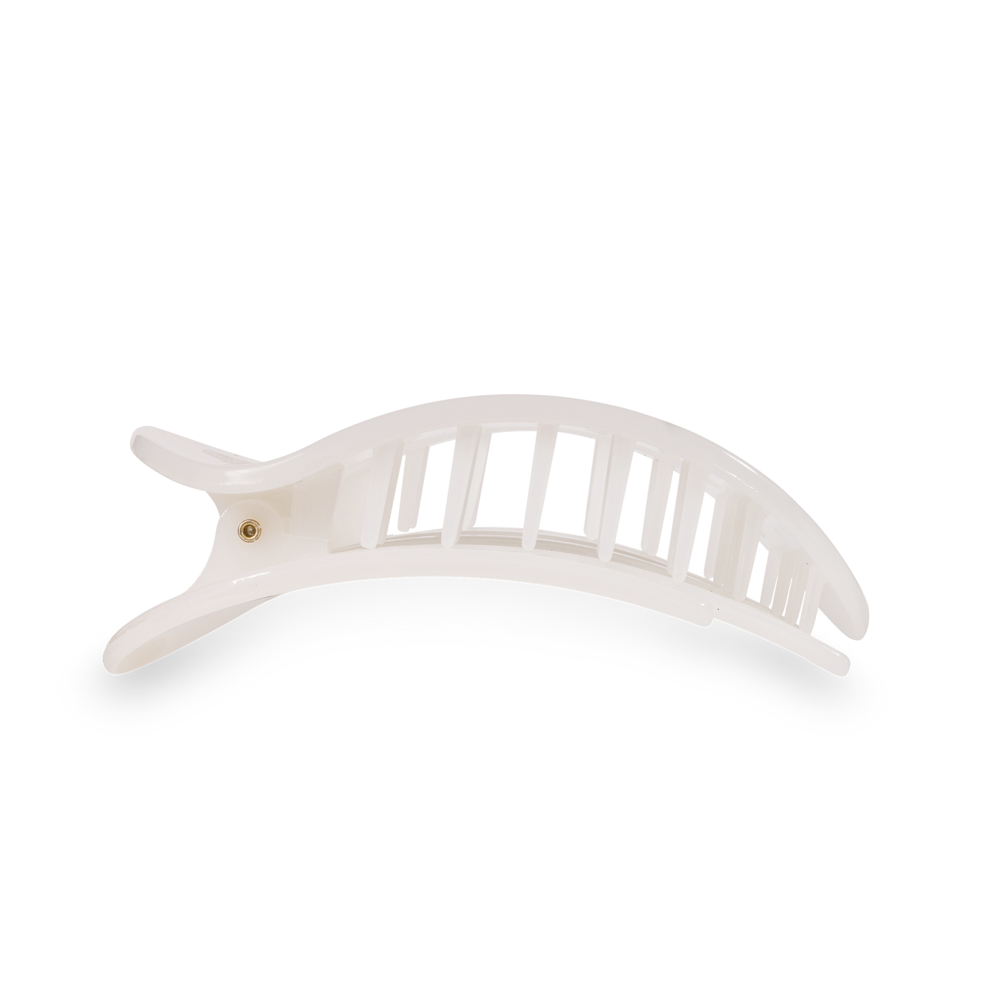 Coconut White Large Round Flat Hair Clip