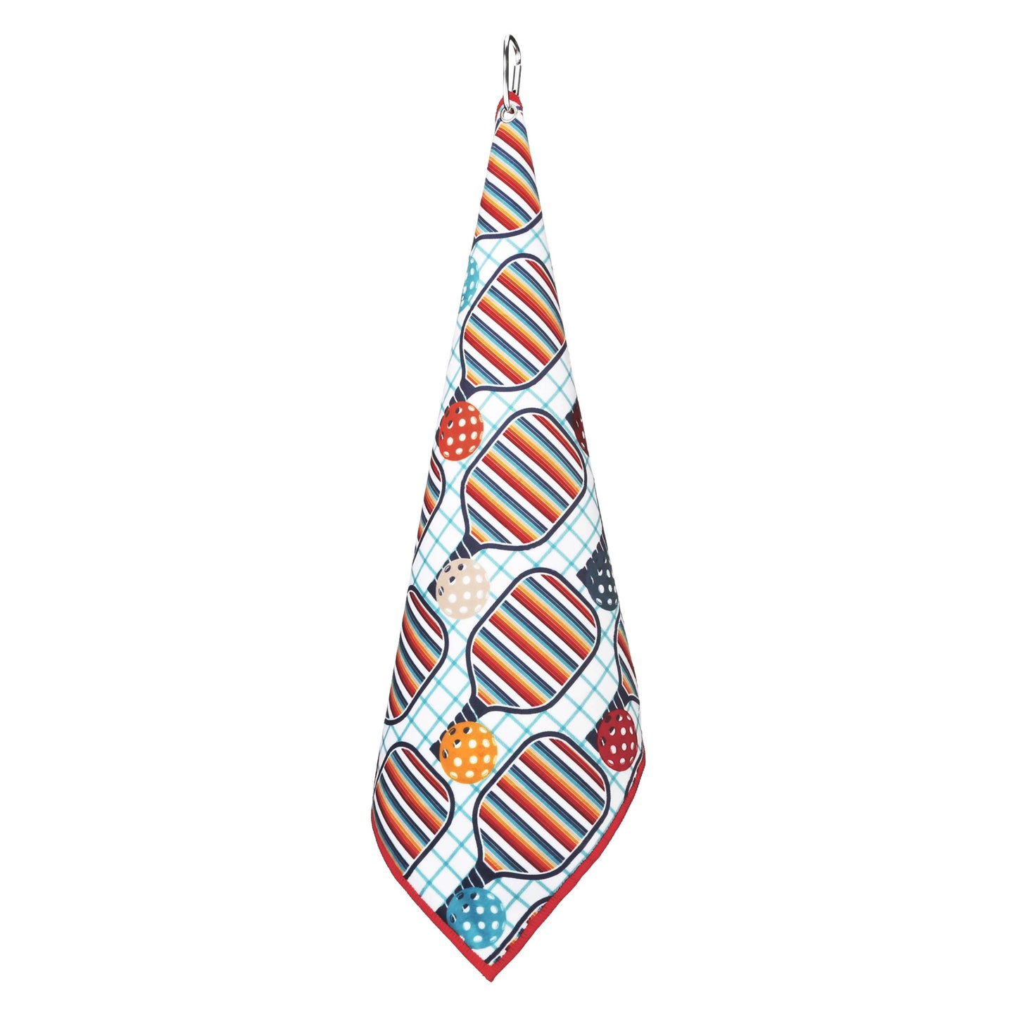 Retro Rainbow Pickleball Towel - Pickleball Gifts