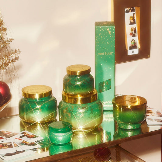Capri Blue Crystal Pine Glimmer Signature Inverted Jar Soy Candle, 10oz