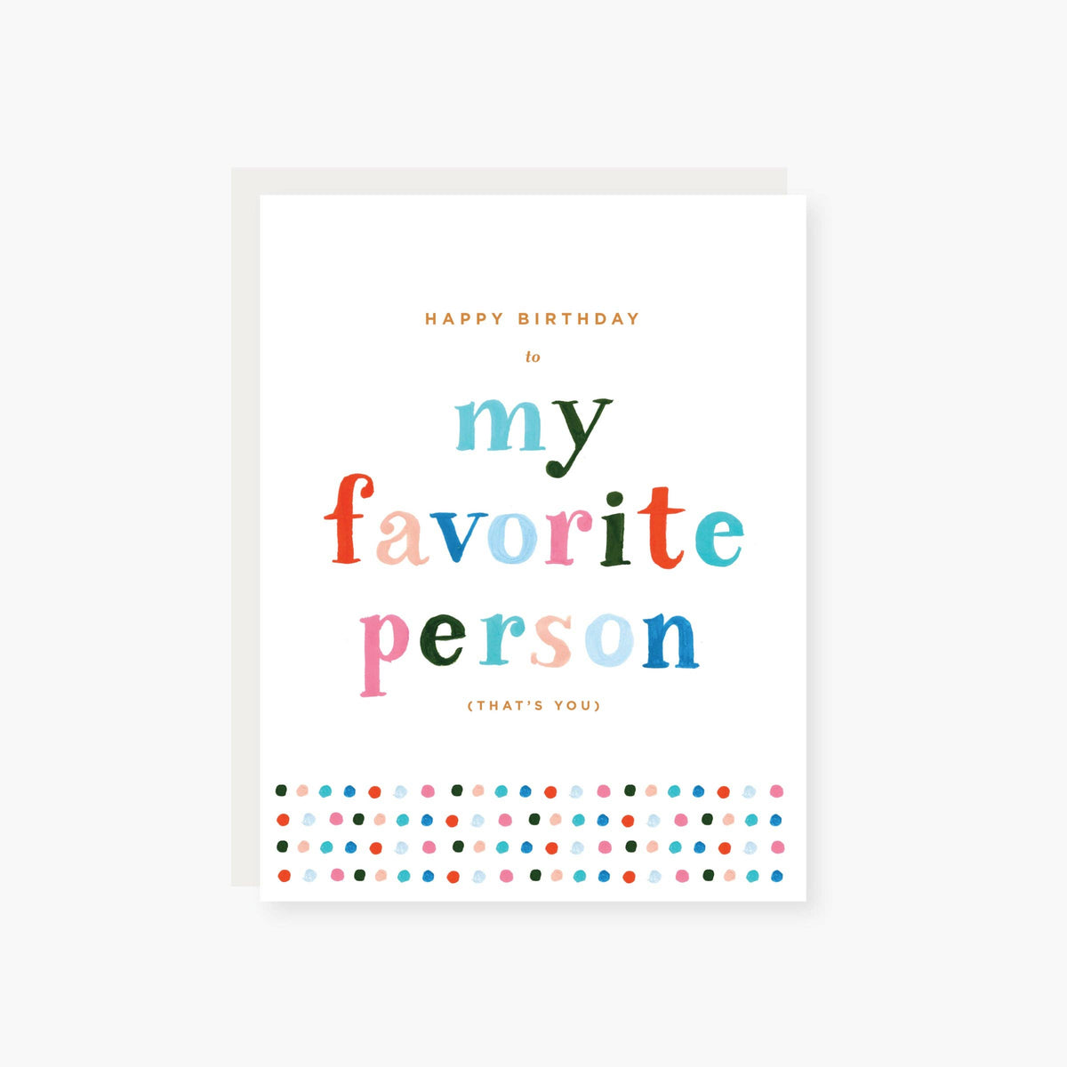 My favorite person birthday card