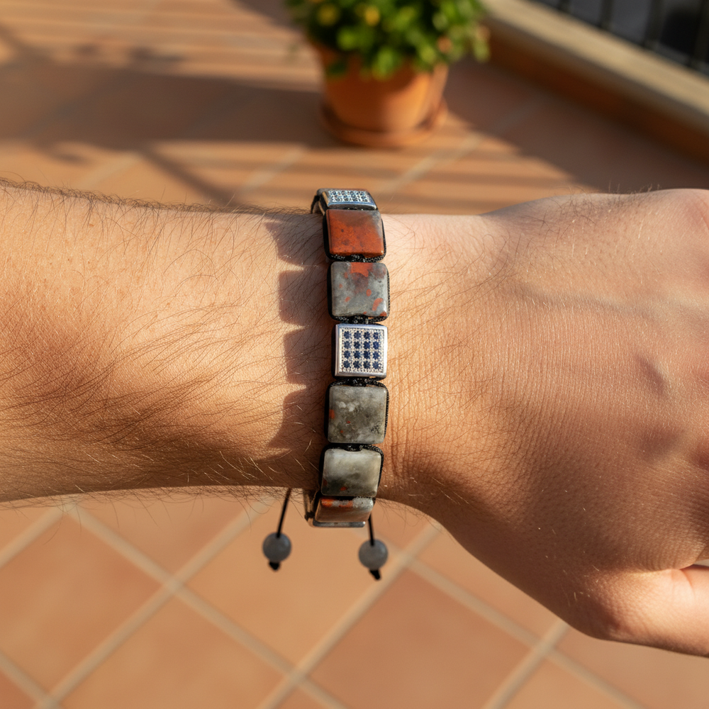 Men's African Bloodstone Bracelet