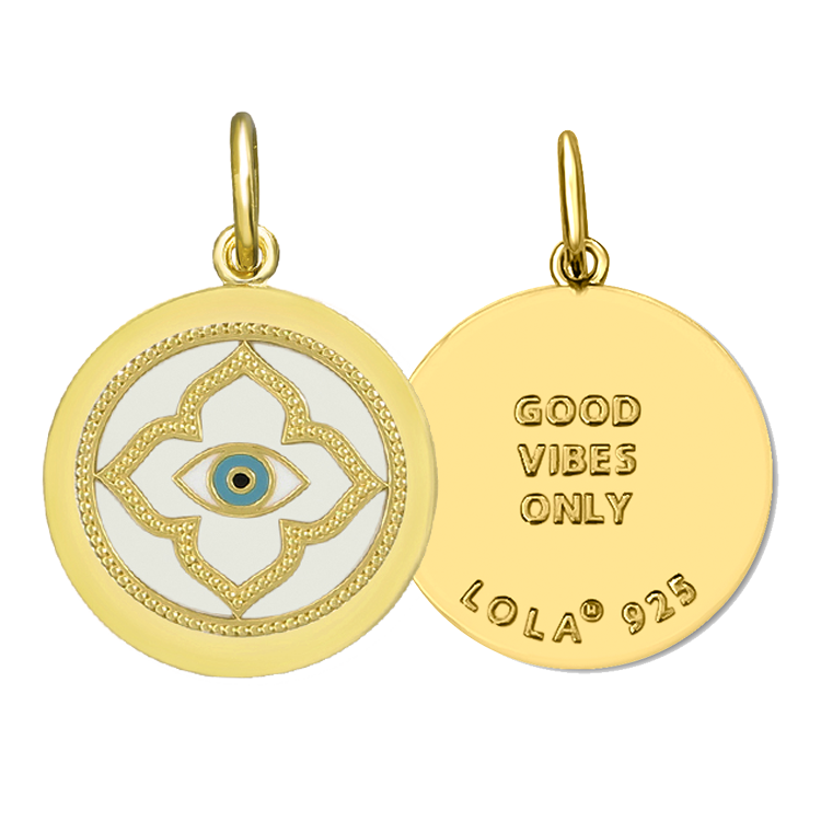 Evil Eye All Gold Pendant